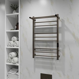 Полотенцесушитель электрический Indigo Line Trinity LСLTE80-50PGNSRt с полкой 80x50 см оружейная сталь